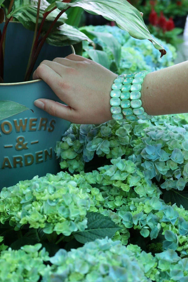 Candy Gem Bracelet, Oval Mint