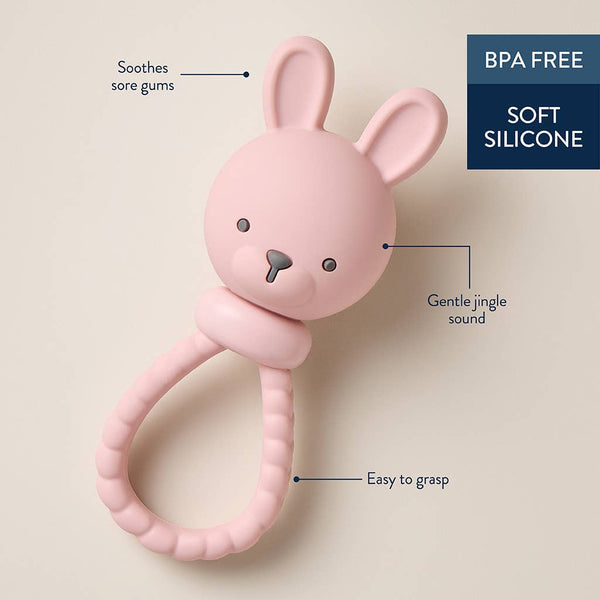 Pink Bunny Sweetie Rattle™ - Magpies Paducah