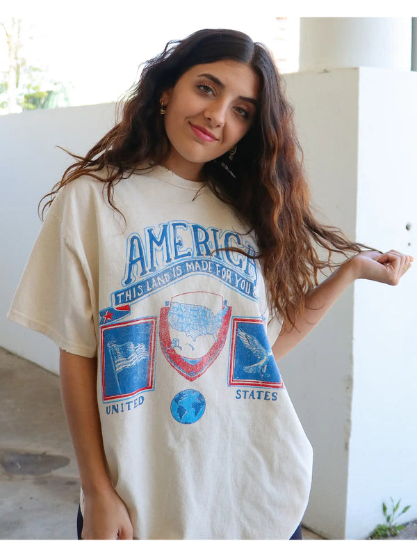 4th of July America White Graphic Adult Tee - Magpies Paducah