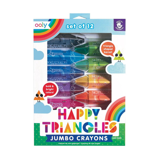 Happy Triangles: Jumbo Crayon Set - Magpies Paducah