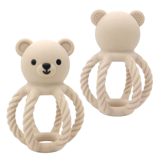Silicone Teddy Rattle - Magpies Paducah
