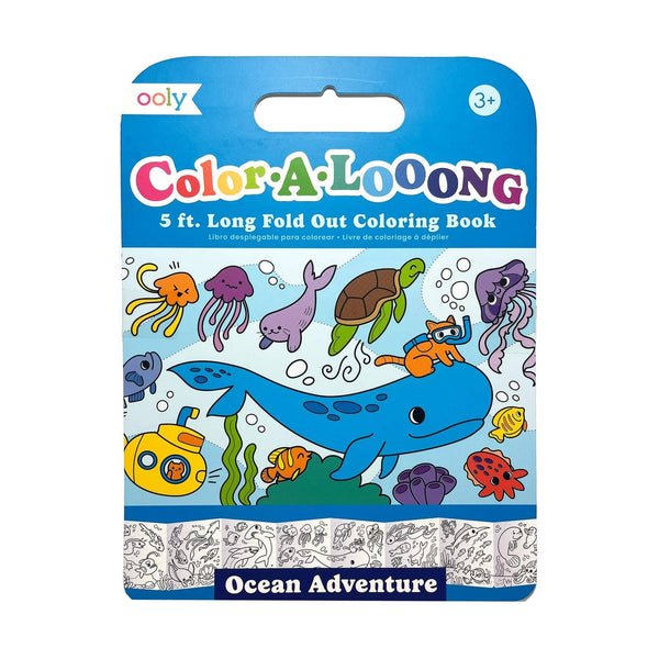 Color-A-Looong: Fold Out Coloring Book, Ocean Adventure - Magpies Paducah