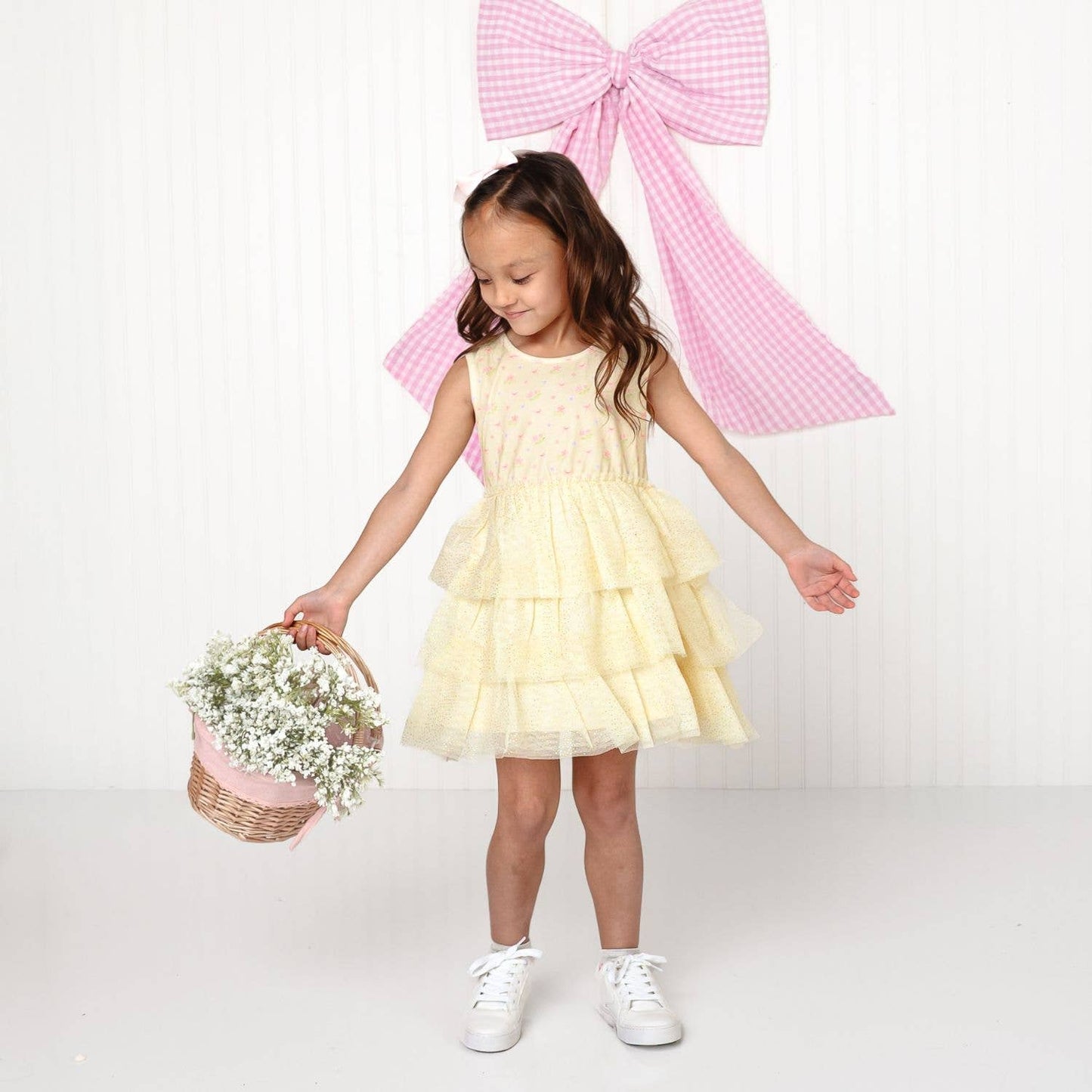 Lemon Floral Tank Tutu Dress - Girls Clothes - Spring - Magpies Paducah