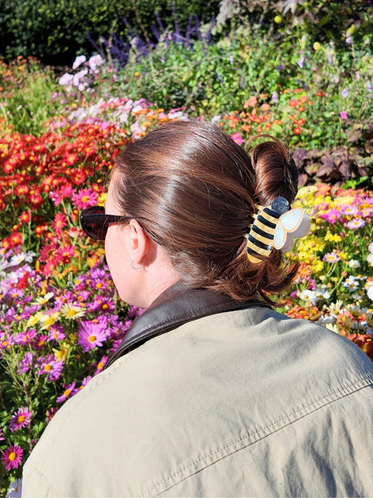 Hand-painted Bee Claw Hair Clip | Eco-Friendly