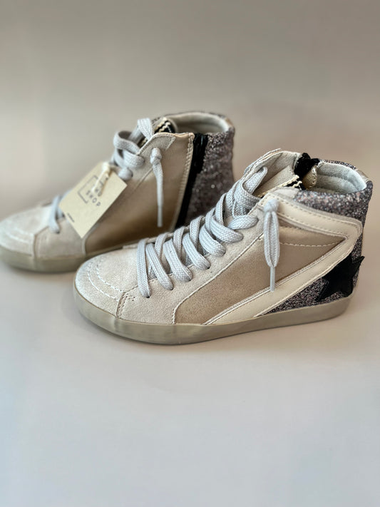 Roxanne Sneaker, Pewter Glitter - Magpies Paducah