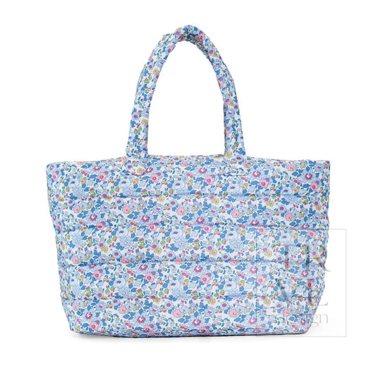 Luxe Puffer Tote Bag, Bridgehampton Floral