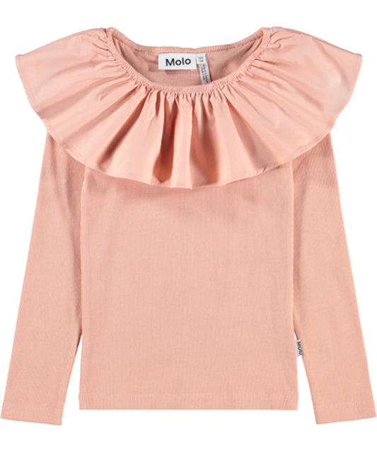 Renate Ruffle Collar Tee, Rose Cloud - Magpies Paducah