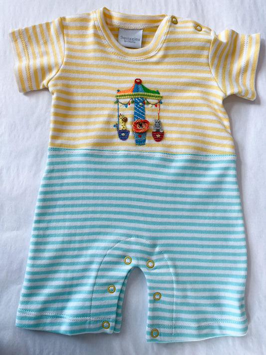 Carousel Friends Boy Romper - Magpies Paducah