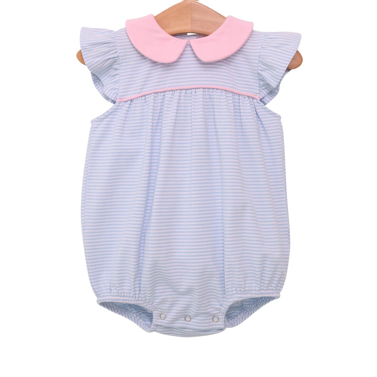 Genevieve Bubble, Light Blue Stripe & Light Pink - Magpies Paducah