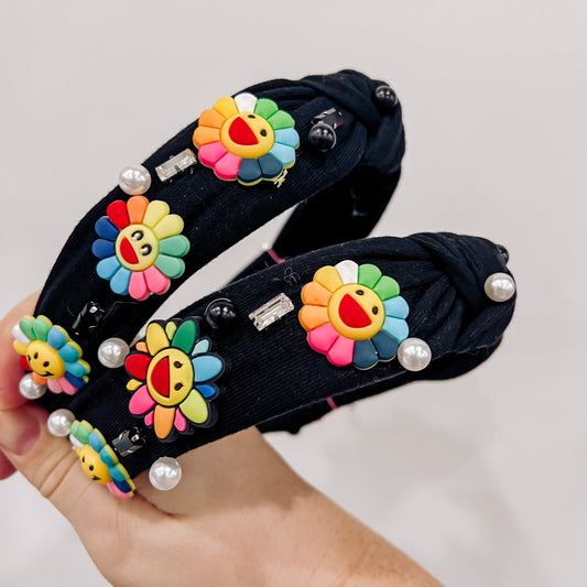 Cotton Charm Headband, Black - Magpies Paducah