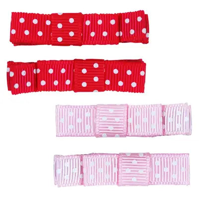 Polka Dot Ribbon Hair Clip - Magpies Paducah