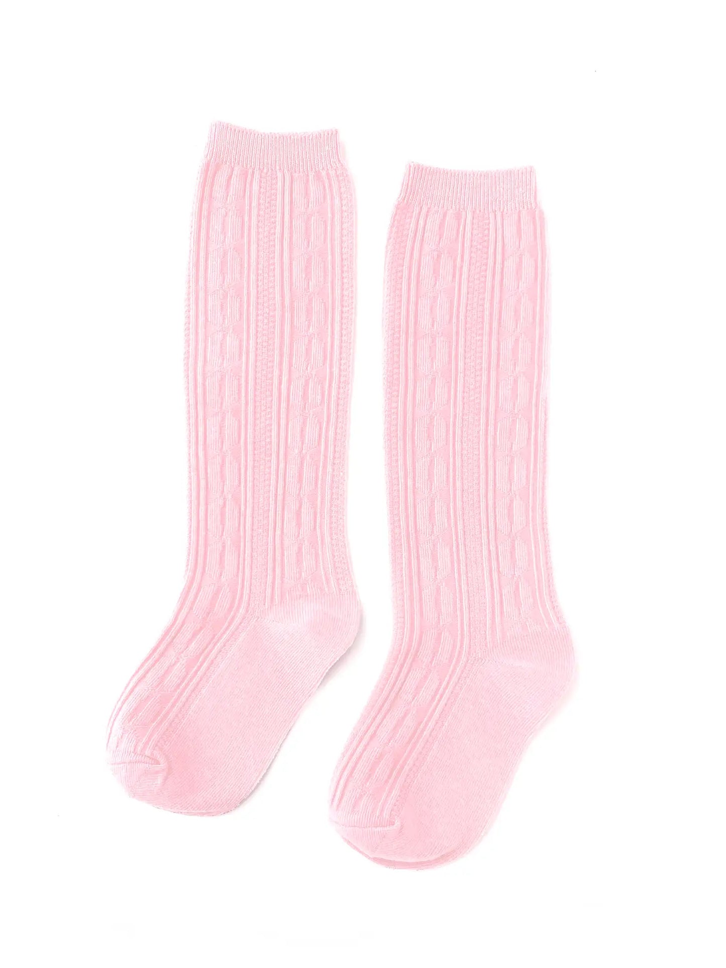 Bubblegum Cable Knit Knee Highs - Magpies Paducah