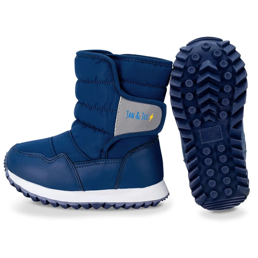 Toasty Dry Tall Puffy Winter Boots, Navy - Magpies Paducah
