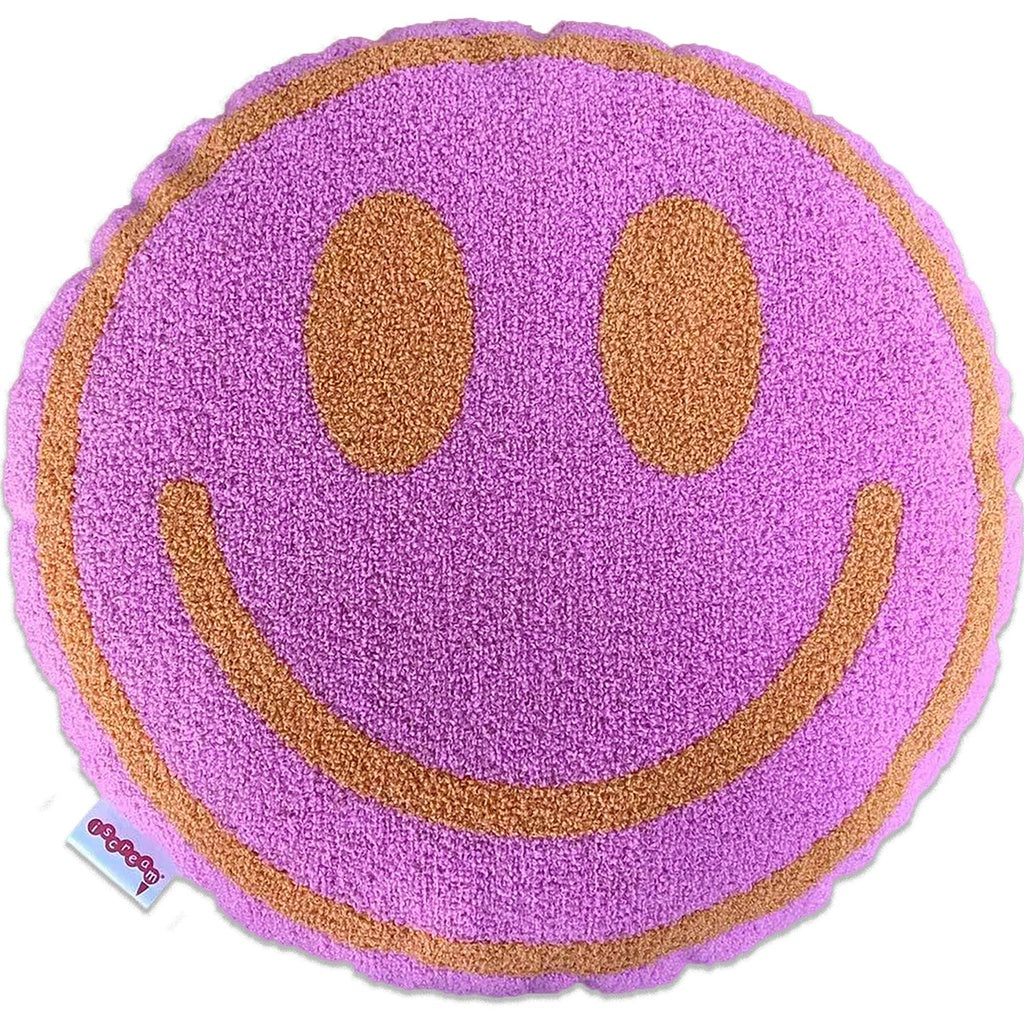 Happy Face Chenille Pillow - Magpies Paducah