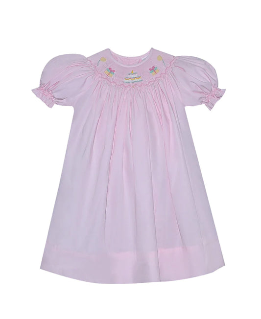 Pink Georgette Bishop Dress Birthday - Magpies Paducah