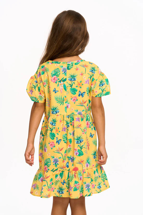 Lemon Tropical Floral Dress, Dandelion - Magpies Paducah
