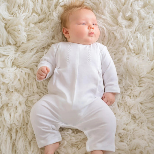 Layette One Piece, White - Magpies Paducah