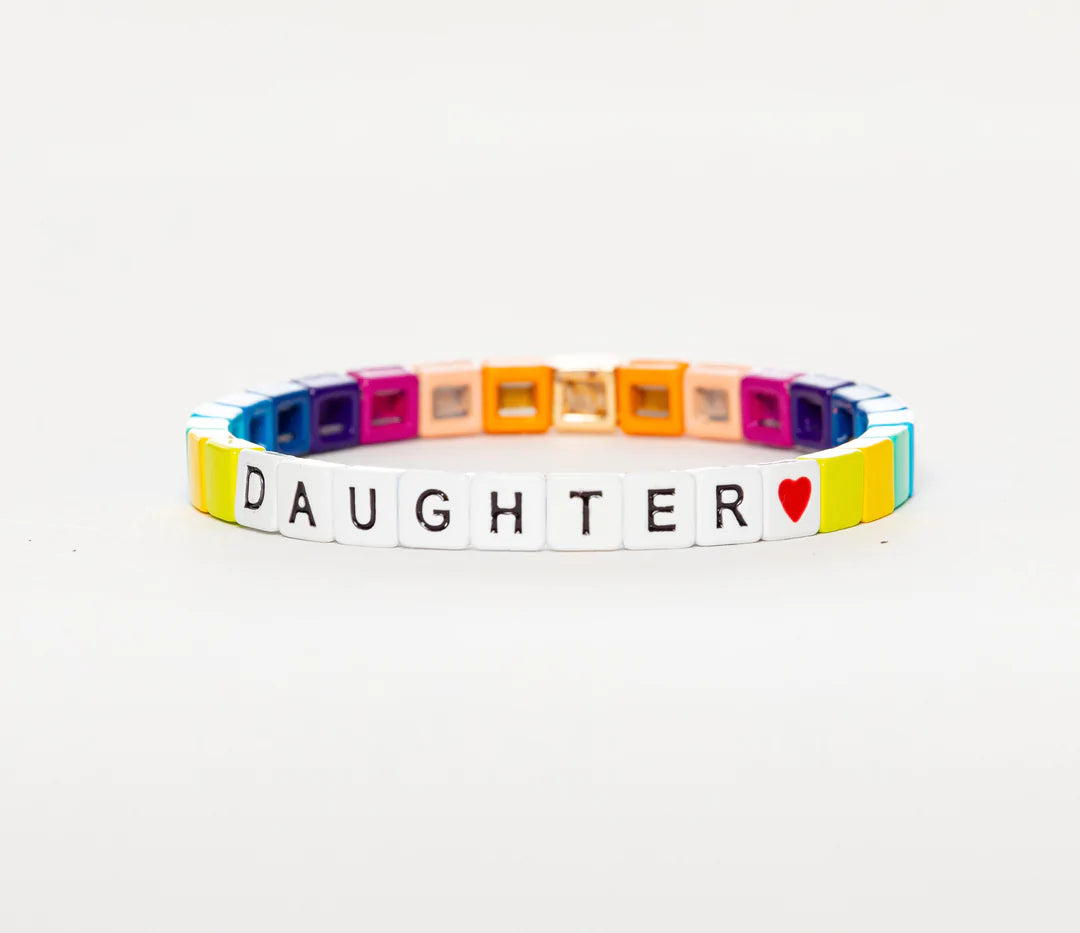 Daughter Colored Tile Bracelet - Magpies Paducah