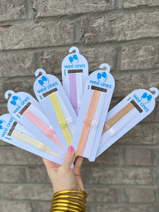 2 Add a Bow Elastic Baby Bands, (Assorted Colors & Sizes!) - Magpies Paducah