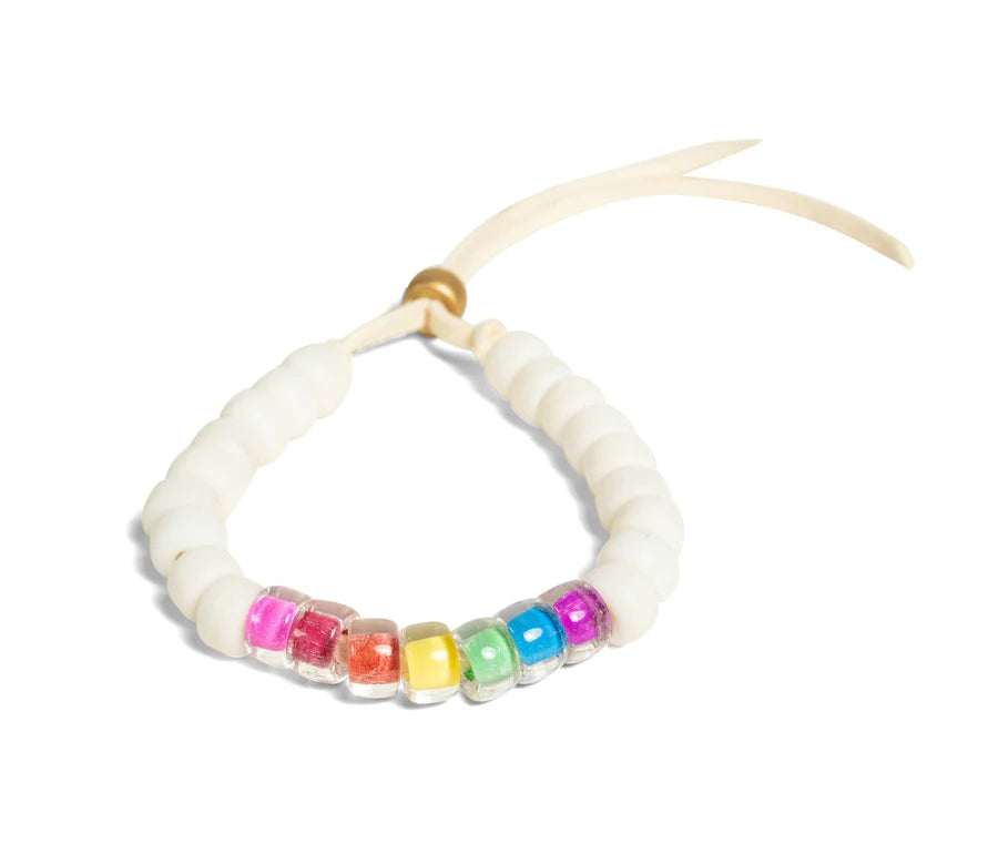 Rainbow Kiss Bracelet with Heart - Magpies Paducah