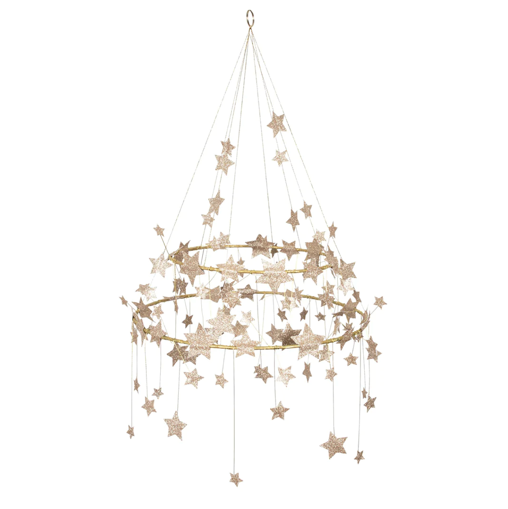 Chandelier, Gold Sparkle Star - Magpies Paducah