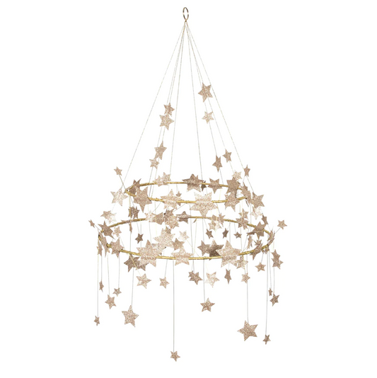 Chandelier, Gold Sparkle Star - Magpies Paducah