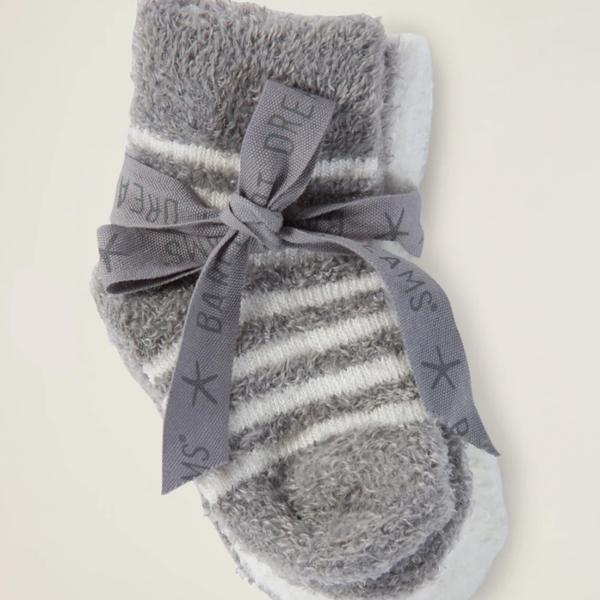 Cozychic Lite Infant Sock 3-pack, Pewter - Magpies Paducah