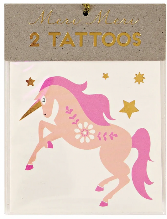 Tattoos, Small Rainbow & Unicorn - Magpies Paducah