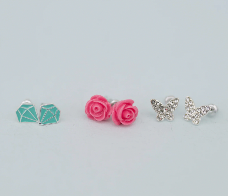 Boutique Rose Studded Earring Set - Magpies Paducah