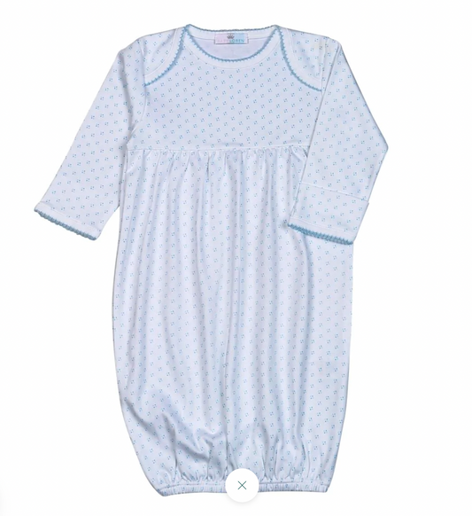 Blue Dots Pima Gown | 3-6m - Magpies Paducah