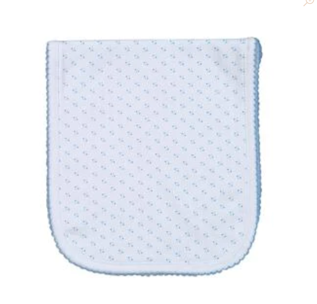 Blue Dots Pima Burp Cloth - Magpies Paducah