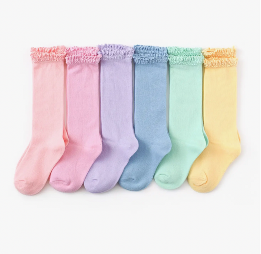 Pastel Lace Top Knee High (Asst. Colors!) - Magpies Paducah