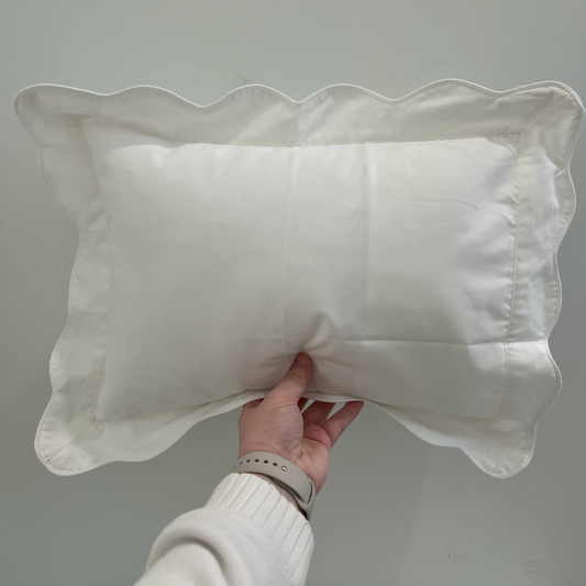 Crib Pillow, White Waves - Magpies Paducah