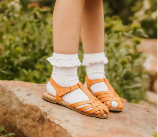 White Lace Midi Sock, S/3 - Magpies Paducah