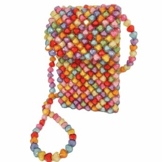 Beaded Heart Bag, Rainbow - Magpies Paducah