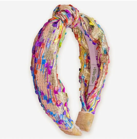 Confetti Knot Headband, Gold - Magpies Paducah