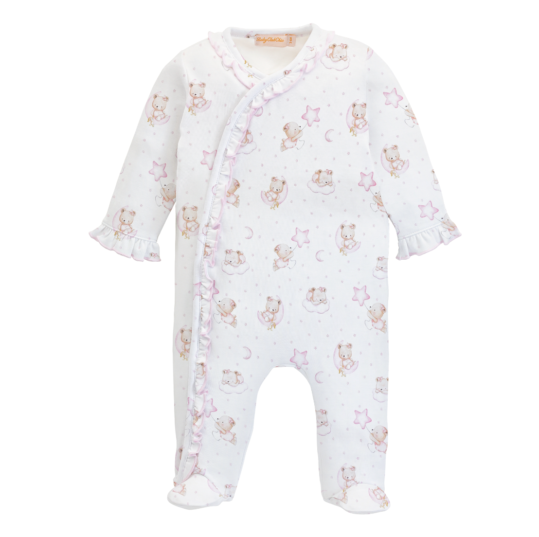 Sleep Tight Bear Footie, Pink | 9-12m - Magpies Paducah