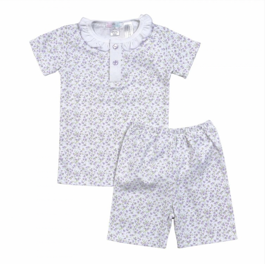Leyla Purple Floral Short PJ set - Magpies Paducah