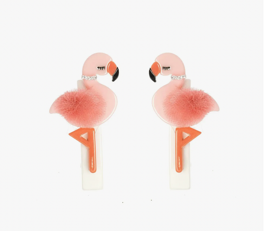 Flamingo Hair Clips, S/2 - Magpies Paducah
