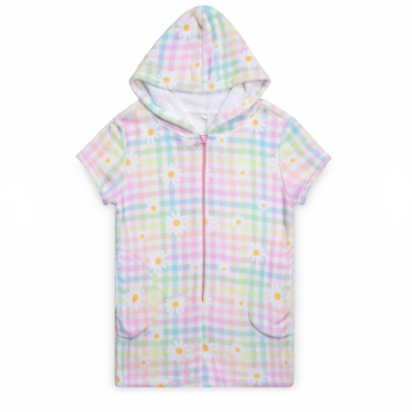 Daisy Gingham Plush Romper - Magpies Paducah