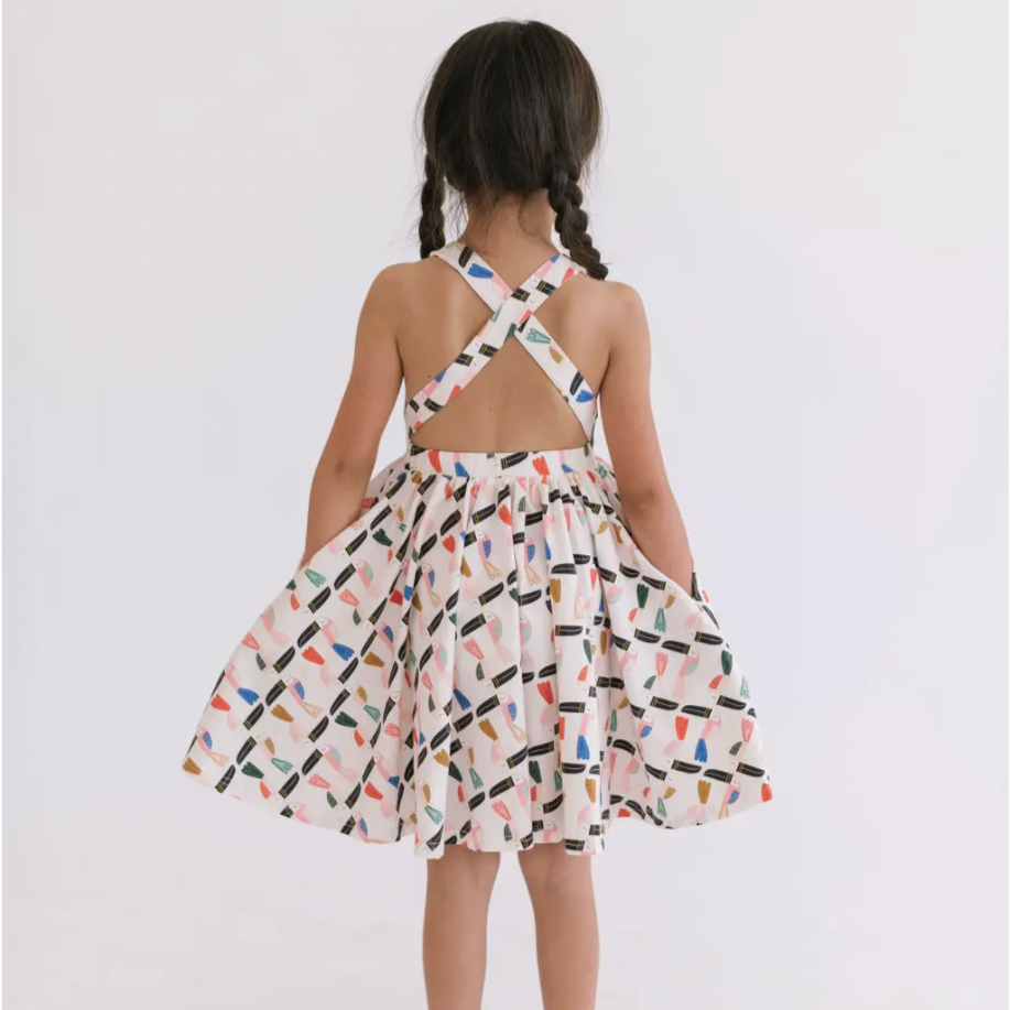 Sofia Swirl Dress, Toucan Play - Magpies Paducah