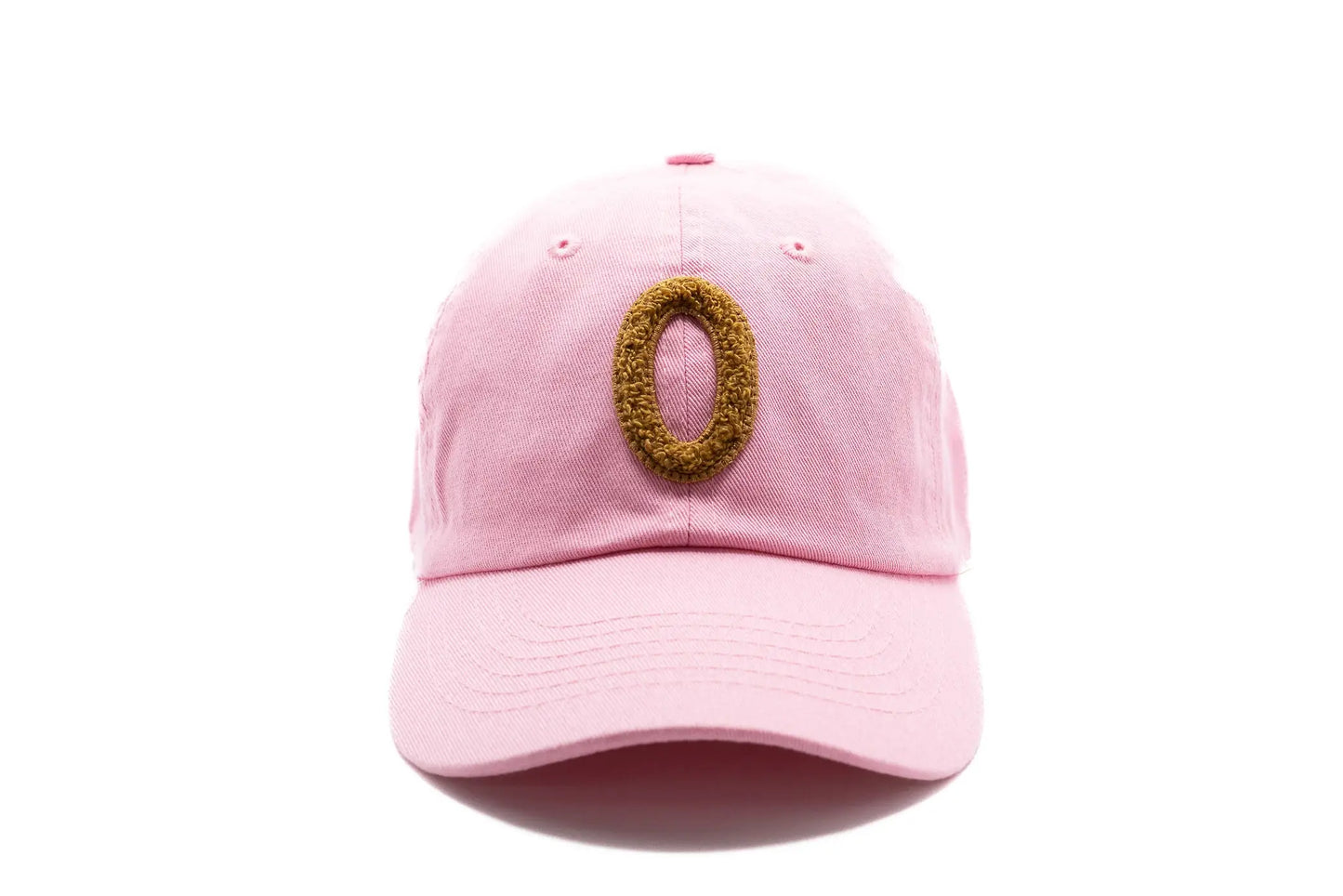 Brown Terry Letter Hat, Light Pink - Magpies Paducah