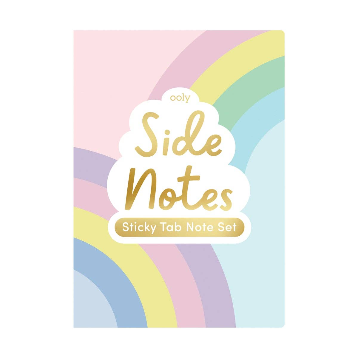 Side Notes Sticky Tab Note Pad - Pastel Rainbows (1 Set) - Magpies Paducah