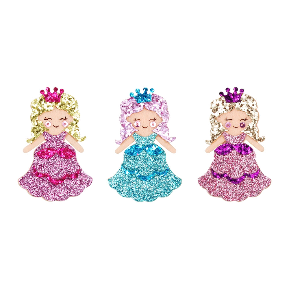 Glitter Princess Hair Clips - Magpies Paducah
