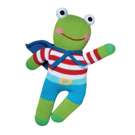 Freddy the Flying Frog Knit Doll - Magpies Paducah